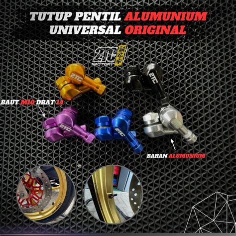 Jual Pentil Bengkok Tutup Pentil Motor Ban Tubeless Bahan Aluminium