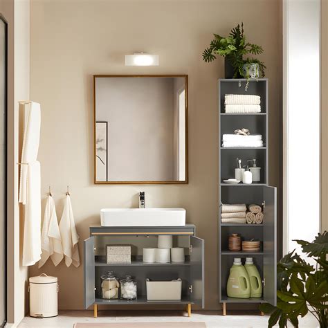 SoBuy Meuble Colonne De Salle De Bain Armoire Toilette Haute Meuble