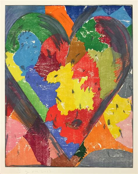 Jim Dine Using White Over Black Print Jonathan Novak Contemporary