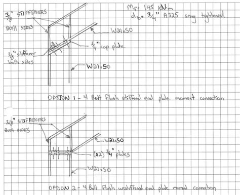 Eaves Connection Detail In Steel Portal Frame Moment Frame Shear