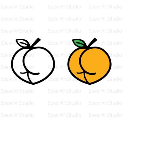 Peach Butt Peach Bum Peach Ass SVG Png Ai Pdf Inst Inspire Uplift