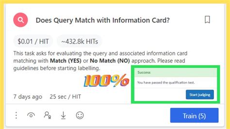 How To Qualify Does Query Match With Information Card UHRS HIt App