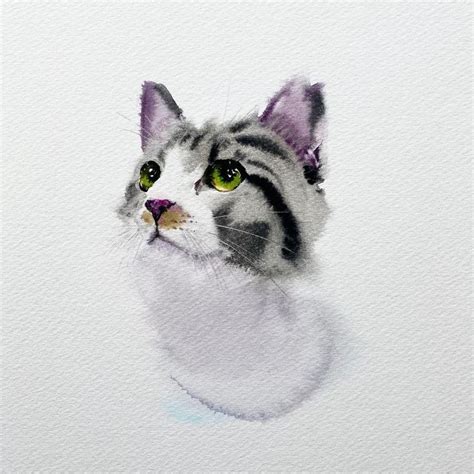 Yutaka Murakami Yu Ta Ka Watercolor Cats Painting Yutakamurakami