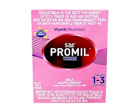 Wyeth Nutrition S 26 Promil Three Milk Supplement For Kids 1 3 Years