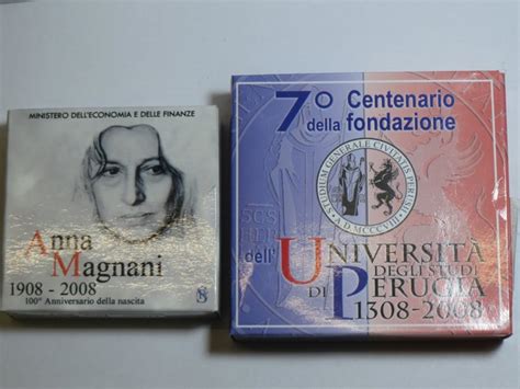 Italy 5 Euro 10 Euro 2008 Magnani Perugia Proof Catawiki