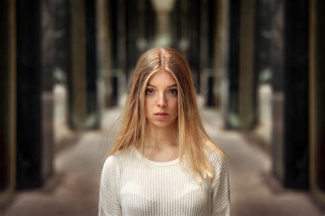 Wallpaper Women Blonde Portrait Face Depth Of Field Martin K Hn