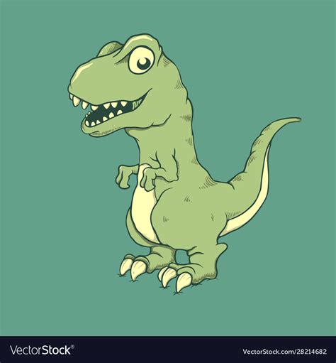 Cute little dinosaur raptor Royalty Free Vector Image