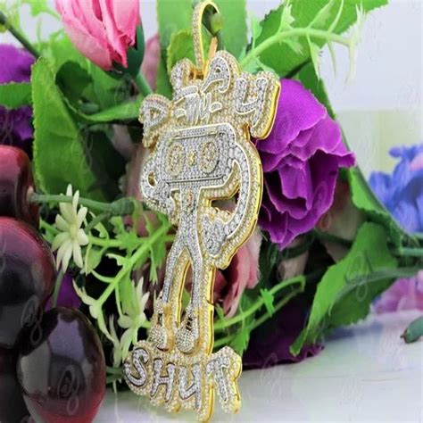 Golden And Silver Cartoon Character Iced Out Custom Hip Hop Pendant At Rs 7000 In Surat