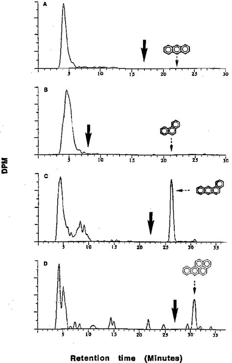 Reverse Phase HPLC Chromatograms Of Organic Soluble Metabolites Of PAHs