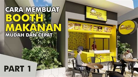 Sketchup Desain Booth Makanan Part 1 Youtube