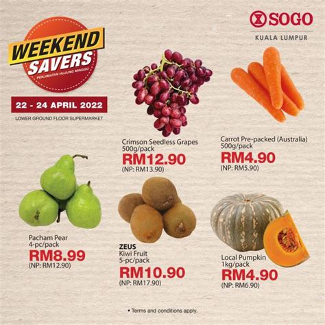 SOGO Kuala Lumpur Supermarket Weekend Savers Promotion 22 Apr 2022