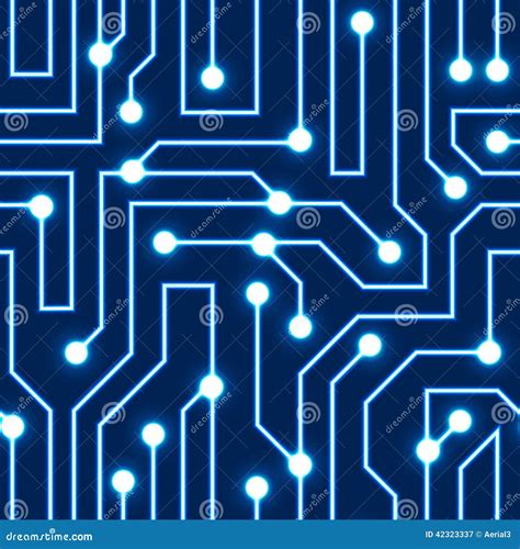 Vector Blue Circuit Board Background Stock Vector Image 42323337