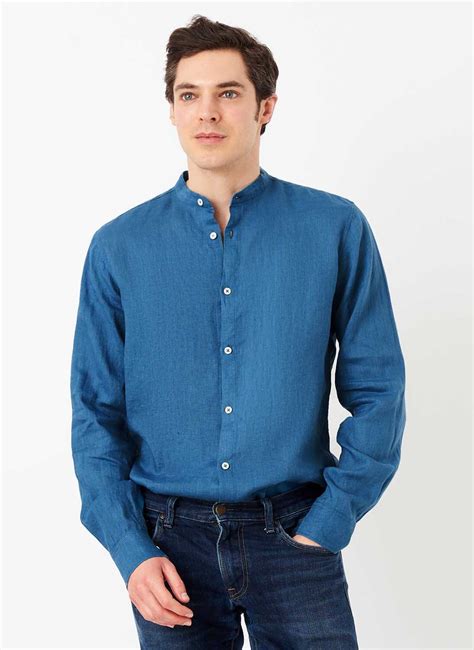 Lake Linen Grandad Shirt Mens Shirts Brora