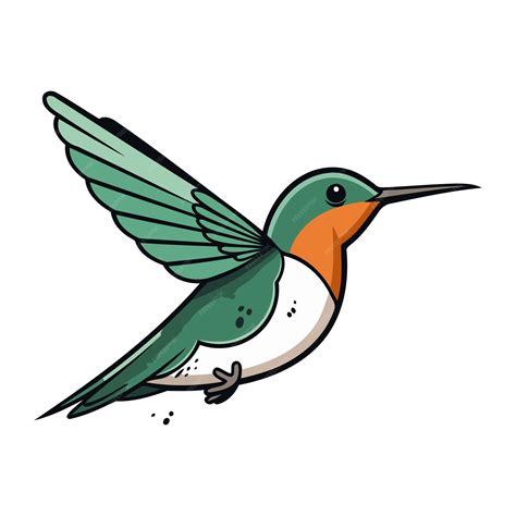 Beija Flor De Desenho - Ícone de desenho animado de um beija-flor ilustração vetorial de um ...