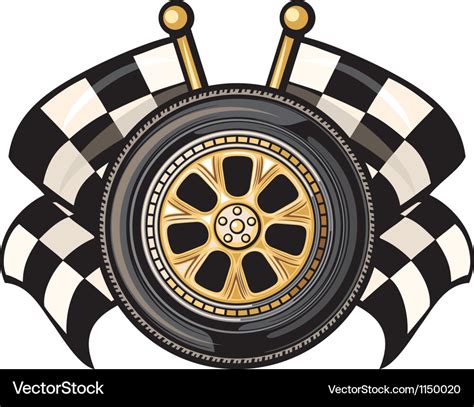 Sports Race Design Racing Checkered Flag Crossed Vector Image