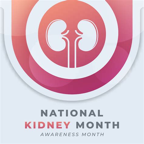 Happy National Kidney Month Celebration Vector Design Illustration