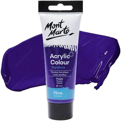 Pintura Acrílica Mont Marte Signature Tubo de 75 ml Morado