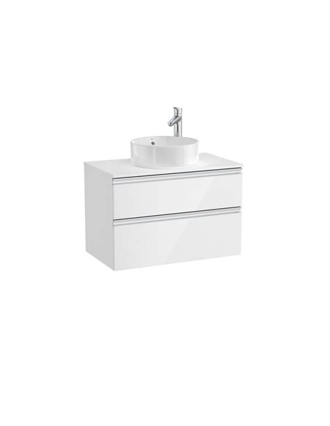 Mueble Para Lavabo De Sobreencimera Roca The Gap Cajones Blanco Brillo