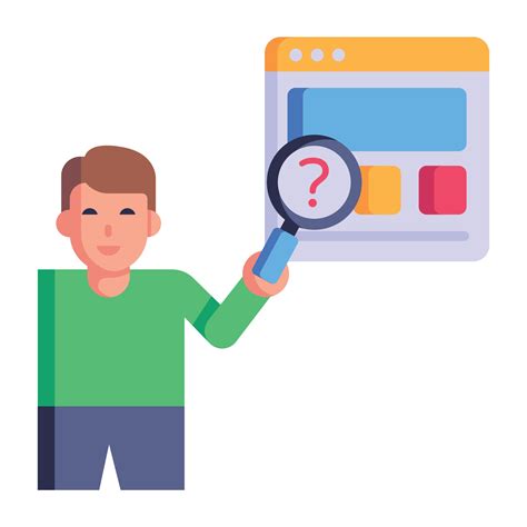 Person Doing Query Search Flat Style Icon 6432573 Vector Art At Vecteezy