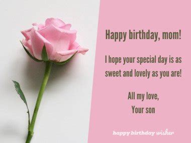 Happy Birthday Mom From Son Quotes