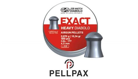 JSB Exact Heavy Pellets 177 X 500 Airgun Pellets Pellpax