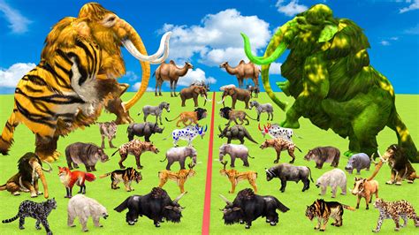 prehistoric mammals  green mammoth elephant albino animals size