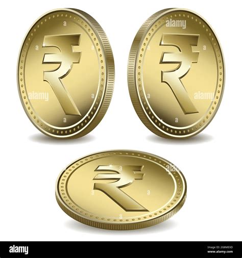 Vector Illustration Of Rupee Gold Coins Stock Vector Image Art Alamy