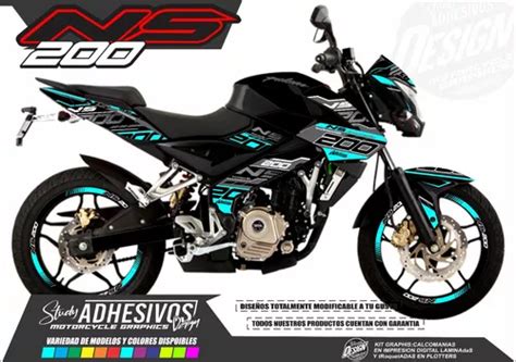 Calcomanias Pulsar Ns 200 Personalizadas Kit De Stickers Cuotas Sin