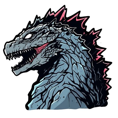 Premium Photo Godzilla Vector Art On White Background