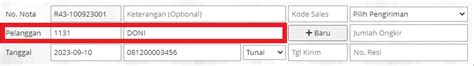Cara Input Data Pelanggan Pada Saat Transaksi Aplikasi Kasir Online