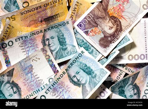 A Bunch Of Swedish Bills Close Up Stock Photo Alamy
