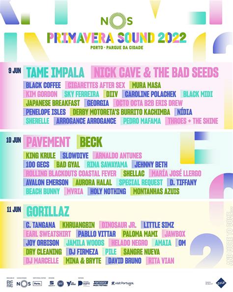 NOS Primavera Sound 2022 Lineup Pavement Nick Cave Slowdive