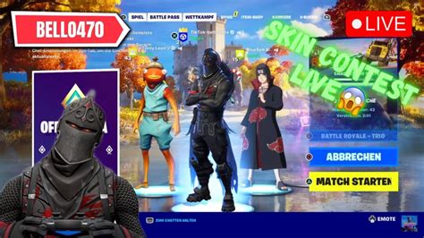 Skin Contest Live Turnier Custom Games Turnier Fortnite Live