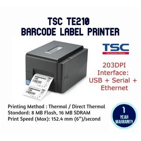 Tsc Te Barcode Label Printer Max Print Width Inches