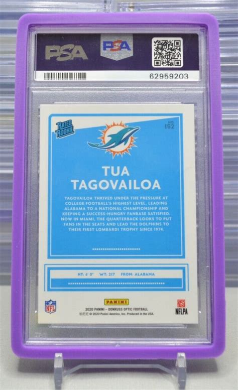 Tua Tagovailoa Donruss Optic Rated Rookie Psa Gem W