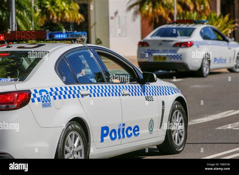 New South Wales police cars vehicles parked in Sydney,Australia Stock ...