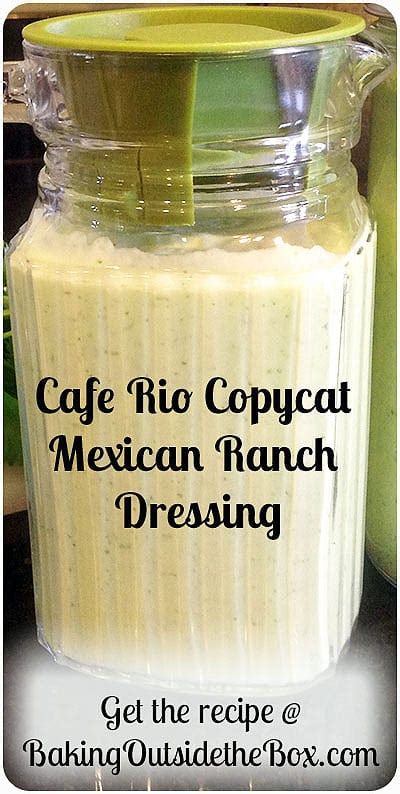 Cafe Rio Copycat Mexican Ranch Dressing Recipe - Baking Outside the Box