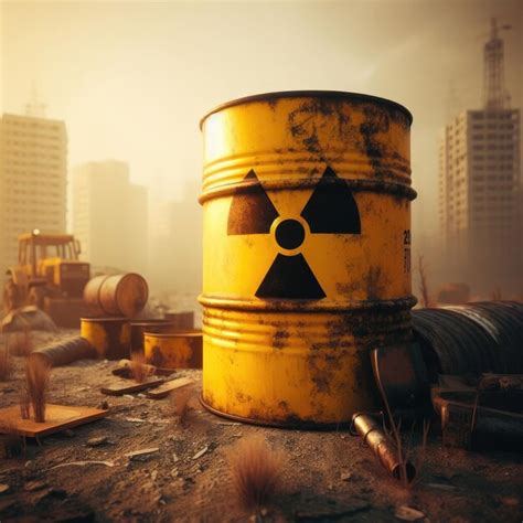 Premium Ai Image Radioactive Waste In Barrels Nuclear Waste Repository