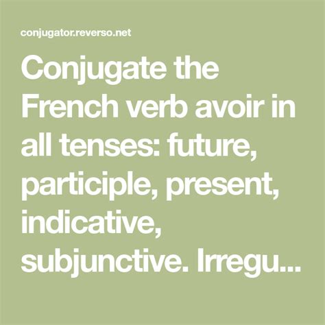 The Words Conjugate The French Verb Sort In All Tense Future Particie