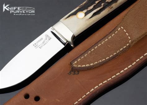 Bob Loveless Custom Knife Double Nude Logo Riverside California Stag