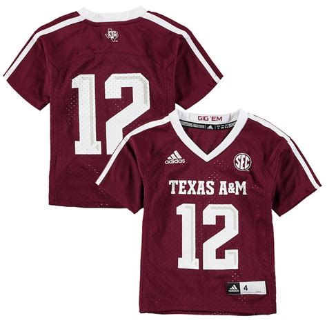 Adidas Texas Aandm Aggies Youth Maroon Replica Football Jersey