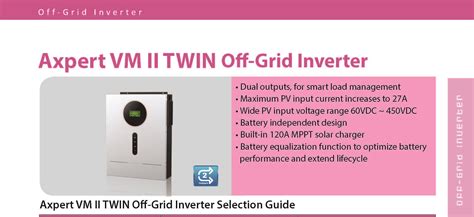 VM II III IV Axpert Solar System off grid inverter 张家港宣诚能源有限公司