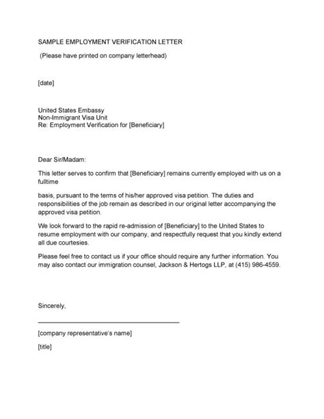 Employment Verification Letter Free Download Printable Templates Lab