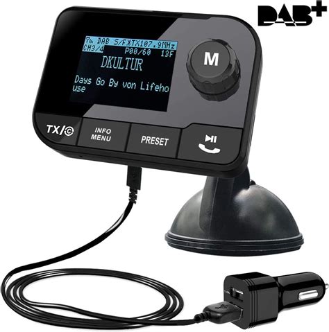 Upgraded In Car DAB DAB Radio Adapter Blufree Portable DAB Car