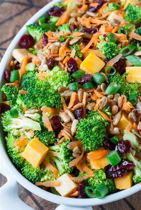 Classic Broccoli Salad With Cranberries And Carrots