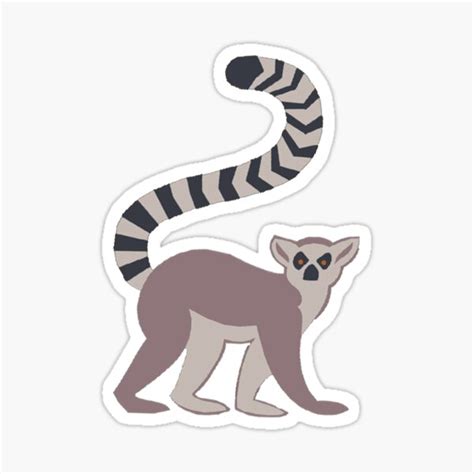 Ring Tailed Lemur Sticker For Sale By Nicklionrider Redbubble