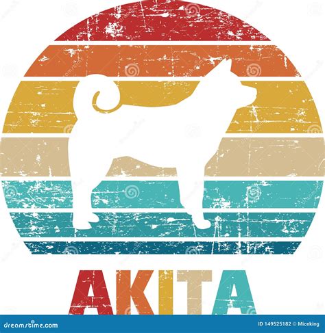 Akita Vintage Retro Stock Vector Illustration Of Animal 149525182