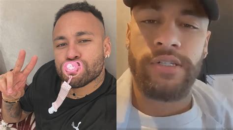 Neymar ignora críticas e debocha após aparecer chupando chupeta