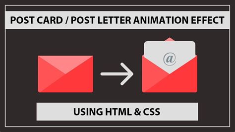 Post Card Animation Effect Using Html And Css Post Letter Animation