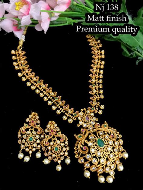 Pin By Godavari On Polki Pearl Ruby Chain Necklace Set Jewelry